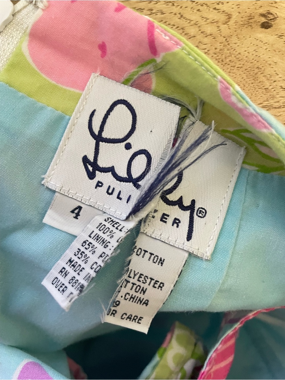 Lilly Pulitzer Vintage Y2K White Label Strapless Patchwork Mini Dress US 4 - Picture 2 of 3
